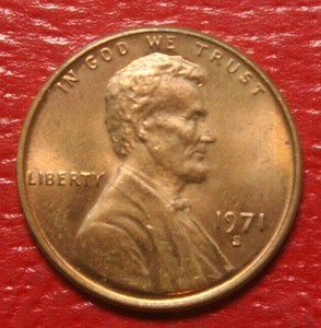 *1971 S* Uncirculated BU Red Lincoln Memorial Cent *Free Ship*