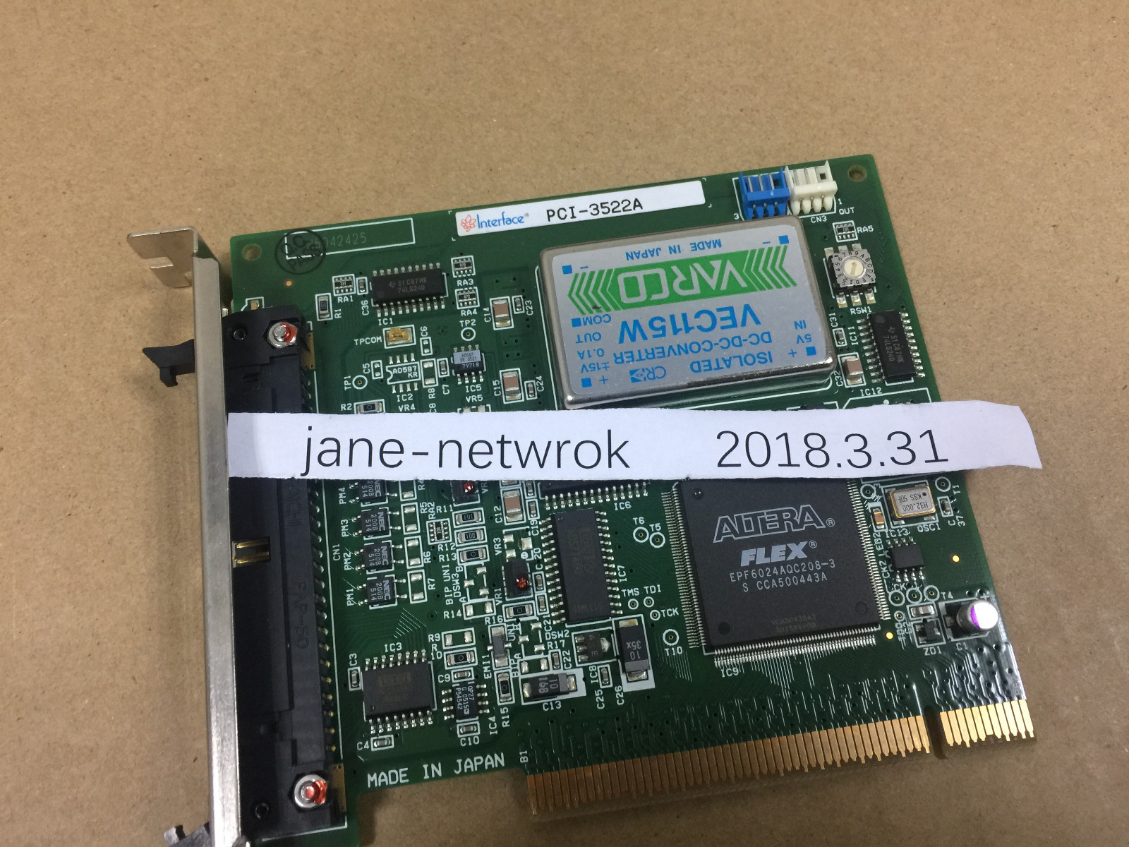 1PCS USED PCI-3522A Have warranty (DHL or Fedex shipping)