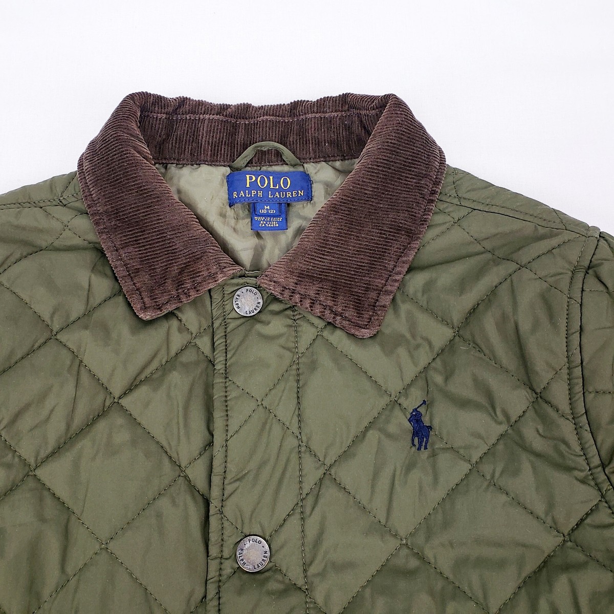 RALPH LAUREN POLO HAGAN Kids Boy Diamond Quilted Jacket Barn Coat