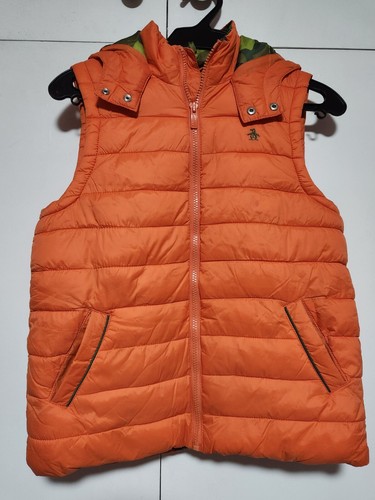 ORIGINAL PENGUIN KIDS' HOODED PUFFER VEST,ORANGE-12-13yrs old - Picture 1 of 6