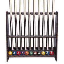 10 Holes Billiard Pool Stick Holder Golf Clubs Rods Bracket Shelf Floor Standing