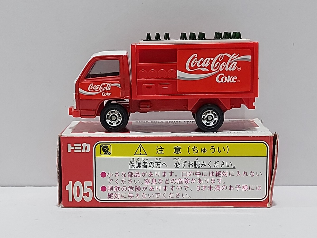 Tomica Coca Cola Route Truck No. 105 Made in Japan Red Tomy