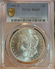 1881-S PCGS MS65 Morgan Silver Dollar