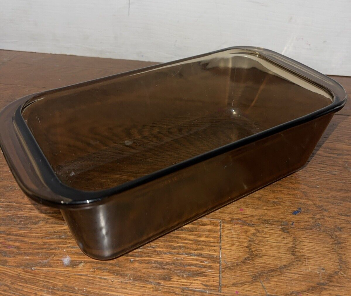 Vintage Pyrex Amber Brown Loaf Pan 213-R Baking Dish 1.5 Qt Bread