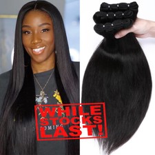 8A Saw In Human Hair Weave Weft 1-4 Bundles Brazilian Virgin Extensions Peruvian
