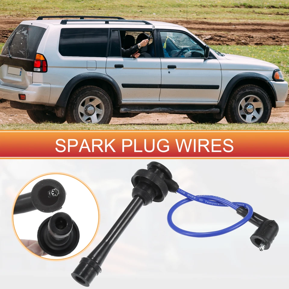 Cable de bobina de encendido de cable de bujía n.º MD371794 6 piezas para Mitsubishi Montero 1997 Foto 2 de 4