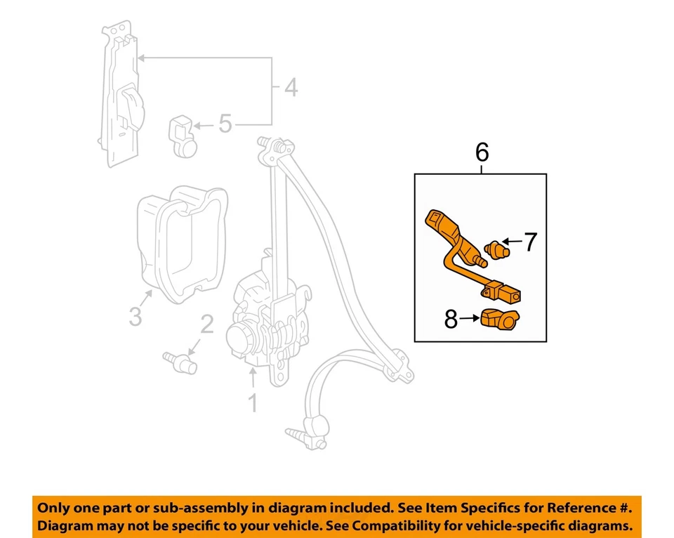 Used Front Left Seat Belt Front fits: 2003 Honda Pilot bucket seat driver buckle - Imagem 2 de 4