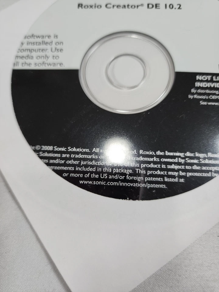 Roxio Creator DE 10.2 Installation Software CD (2008) Sonic Solutions - Image 4 of 4