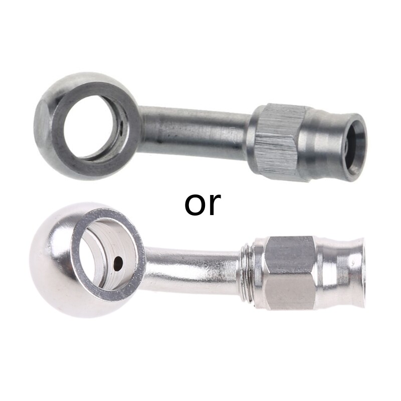 AN-3 To M10 (10mm) 45 Degree Stainless Steel Banjo Fitting For Brake Hose