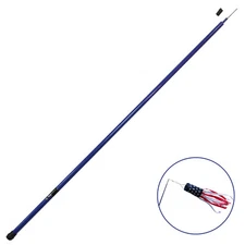Anley 10Ft Telescopic Flagpole - Retractable Fiberglass Telescoping flag pole