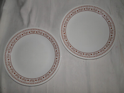 Set of 2 Corning Corelle GINGER Pattern 10¼'' Dinner Plates