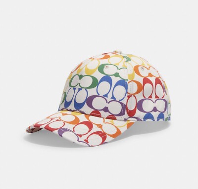 NWT Coach Rainbow Signature Baseball Hat size M/L | eBay display picture 1