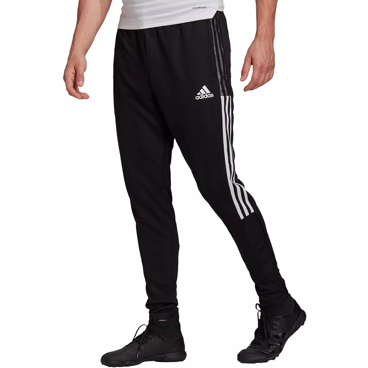 Adidas Mens Tiro 21 Track Football Pants Size: XL Black/White GH7305