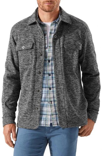 Tommy Bahama Grandport CPO Shirt Jacket in Charcoal Size M $178 Sample