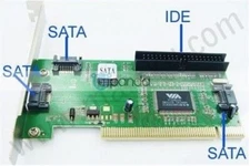 Via VT6421A Controller Adapter To Pci Raid Card 3 SATA+1 Port Ide New bk