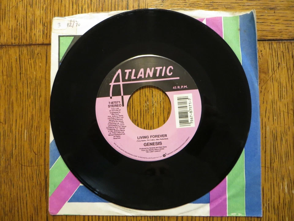 Genesis – No Son Of Mine / Living Forever 1991 Atlantic 7-87571 7" Single VG+ - Imagem 3 de 4