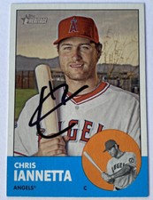 Chris Iannetta Signed Topps #209 2012 Card Los Angeles Angels Auto MLB RAD