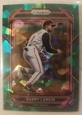 2023 Panini Prizm Baseball Green Cracked  Ice Prizm Card - #113 Barry Larkin 🔥