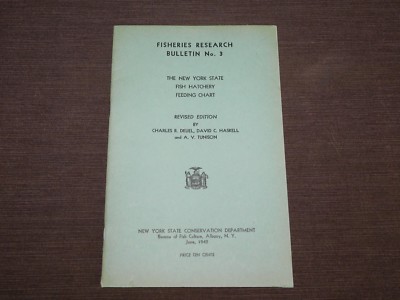  VINTAGE 1942 NEW YORK STATE FISHERIES RESEARCH BULLETIN NO. 3 BOOKLET