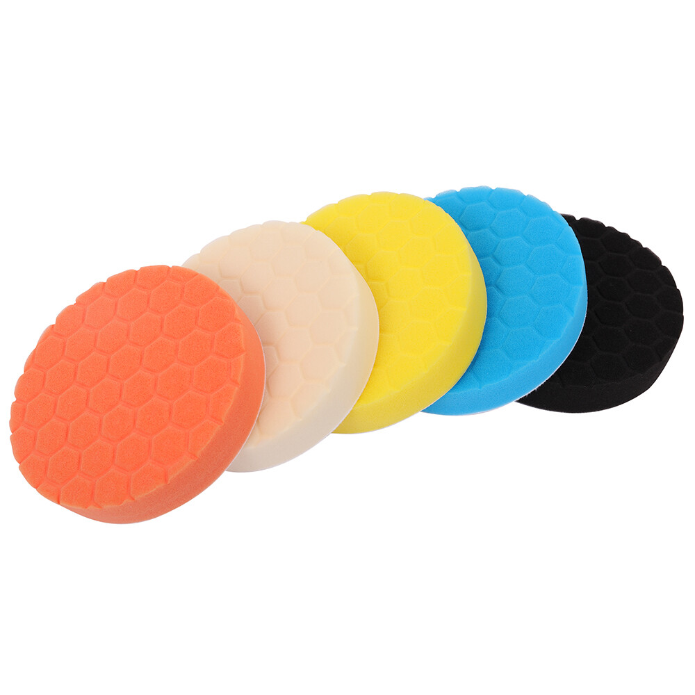 5PCS Polishing Pad 6inch Car Polisher Foam Buffer Waxing Finishing Buffing Wheel