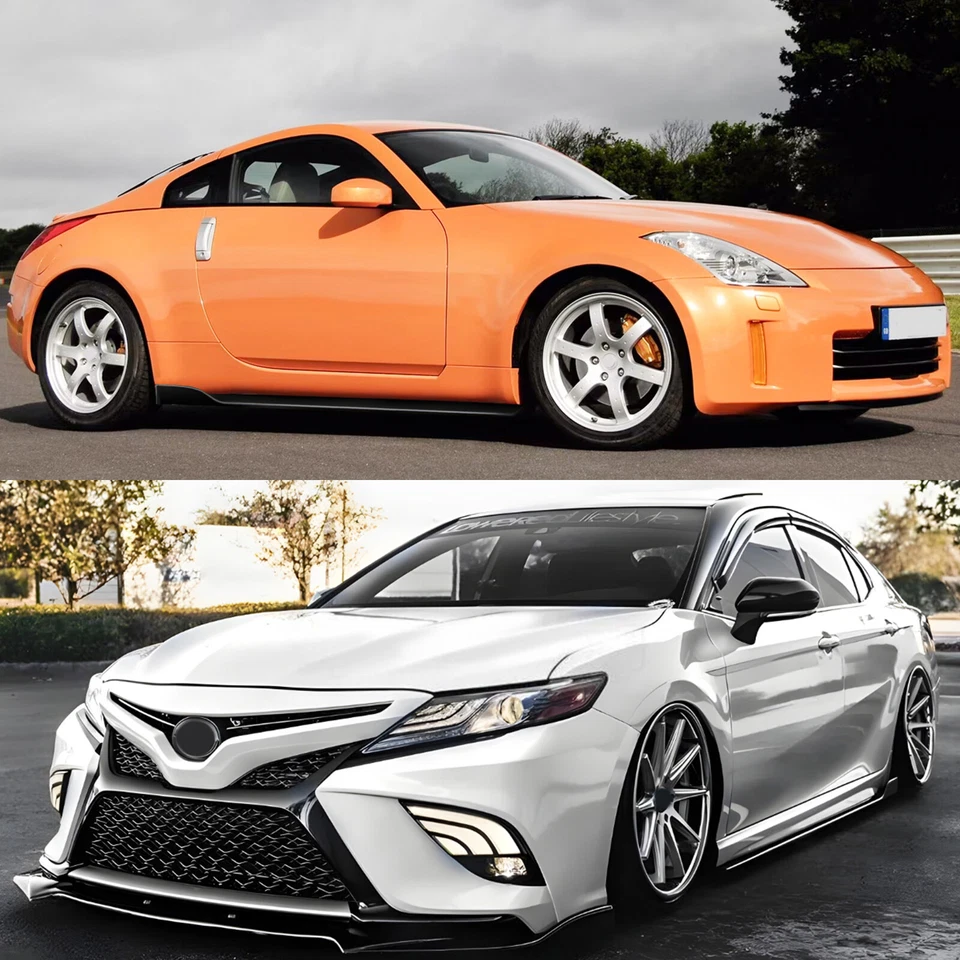 For Toyota MR2 Turbo Gloss 78.7'' Side Skirt Splitter Extension Rocker Panel Lip Foto 3 de 4