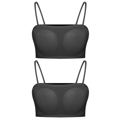 Girls Bra Removable Bras Party Top Yoga Vest Solid Color Underwear Teens Kids - Picture 11 of 50