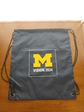 University of Michigan Vision 2034 Drawstring Bag Cinch Sack String Backpack