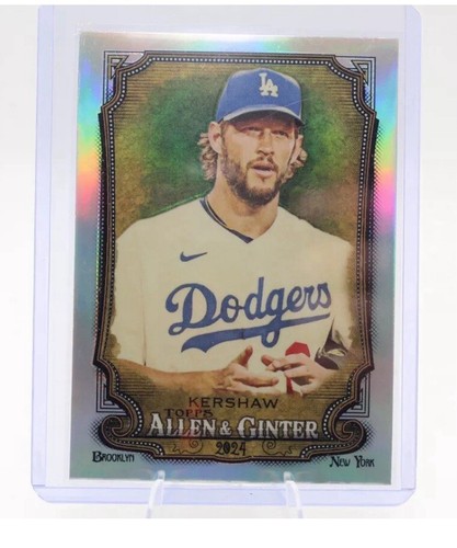 Clayton Kershaw 2024 Topps Allen & Ginter SILVER RAINBOW FOIL #52 Dodgers - 第 1/2 張圖片