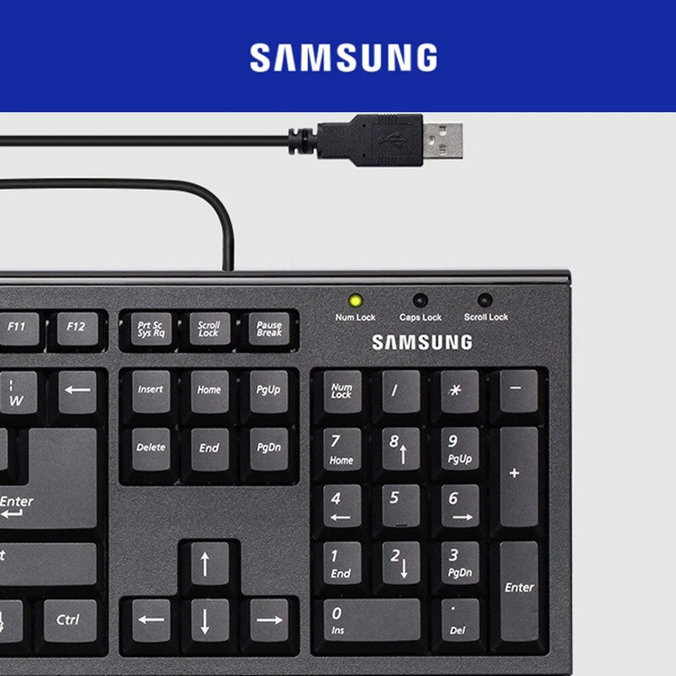 SAMSUNG Wired Keyboard SPA-JKA1BUB Cover Includes Korean Office Desktop Laptop - Image 3 of 4