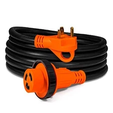 True Mods 15 ft 125V 30 Amp RV Shore Power Extension Cord 15 Feet 30A - L5-30R