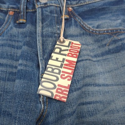 RRL Double RL Slim Bootcut Ridgeway Twill Blue Selvedge Denim