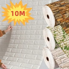 3D Foam Brick Wallpaper Self Adhesive Waterproof Wall Sticker 70cm Roll