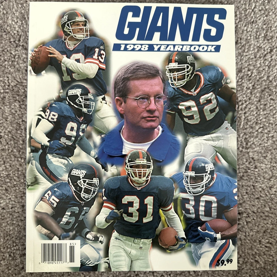 4 Anuarios de fútbol americano New York NY Giants 1992 1996 1998 2003 Foto 4 de 4