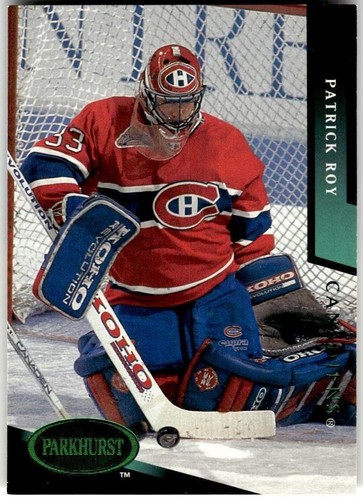Patrick Roy [Emerald Ice] #100 1993 Parkhurst card