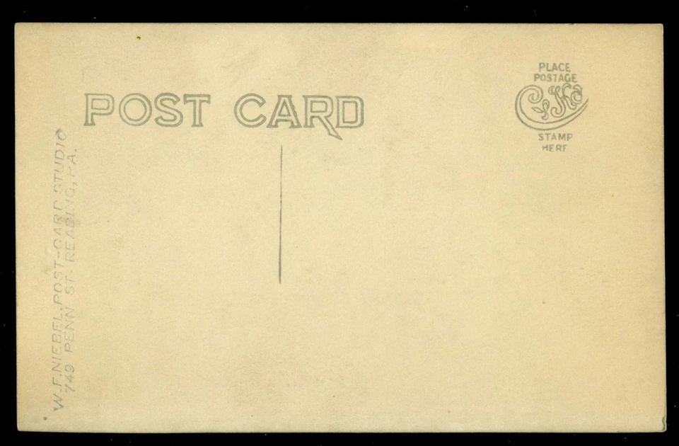 1909 Photo postcard Young violinist W.F. Niebel studio  Reading PA - Image 2 of 2