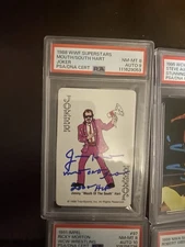 PSA/DNA 1988 WWF Super Stars Playing Cards Jimmy Hart Certified Authentic Auto