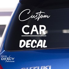 Custom Car Decal - Personalized Text Sticker Window Windshield Truck Bumper Hood