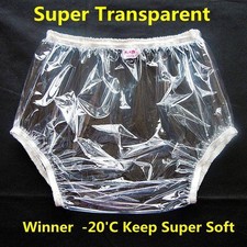 Larger sized adult baby pvc plastic pants soft rubbers diaper