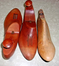 3 Wood Shoe Stretchers Molds Vintage