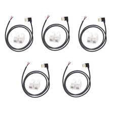5PCS USB Pigtail 2 Wire Cable,22Awg 1M/3.3FT USB 2.0 Male 90 Degree Plug 2Pin