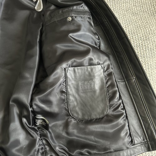 Jos. A. Bank Leather Jacket For Men Sz M Black Color Genuine Leather - Picture 9 of 23