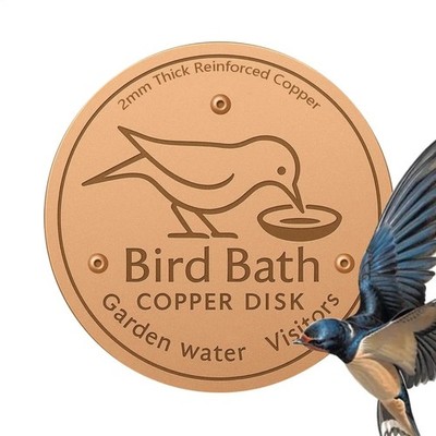 Vogeltränke Kupferscheibe für Wasser physikalisch sicher sauber Kupfer Reinigung Reiniger