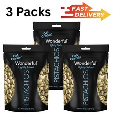 3pack Wonderful Pistachios In-Shell Lightly Salted Nuts, 16 Ounce Bag