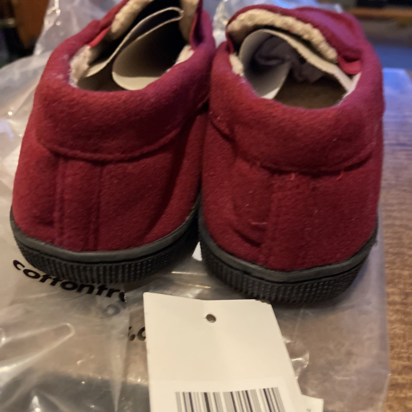 SAOLA MOCASSINO MOCASSINO UOMO COTONE COMMERCIANTI SUOLA RIGIDA PANTOFOLE FODERATE COTONE TAGLIA 7 8