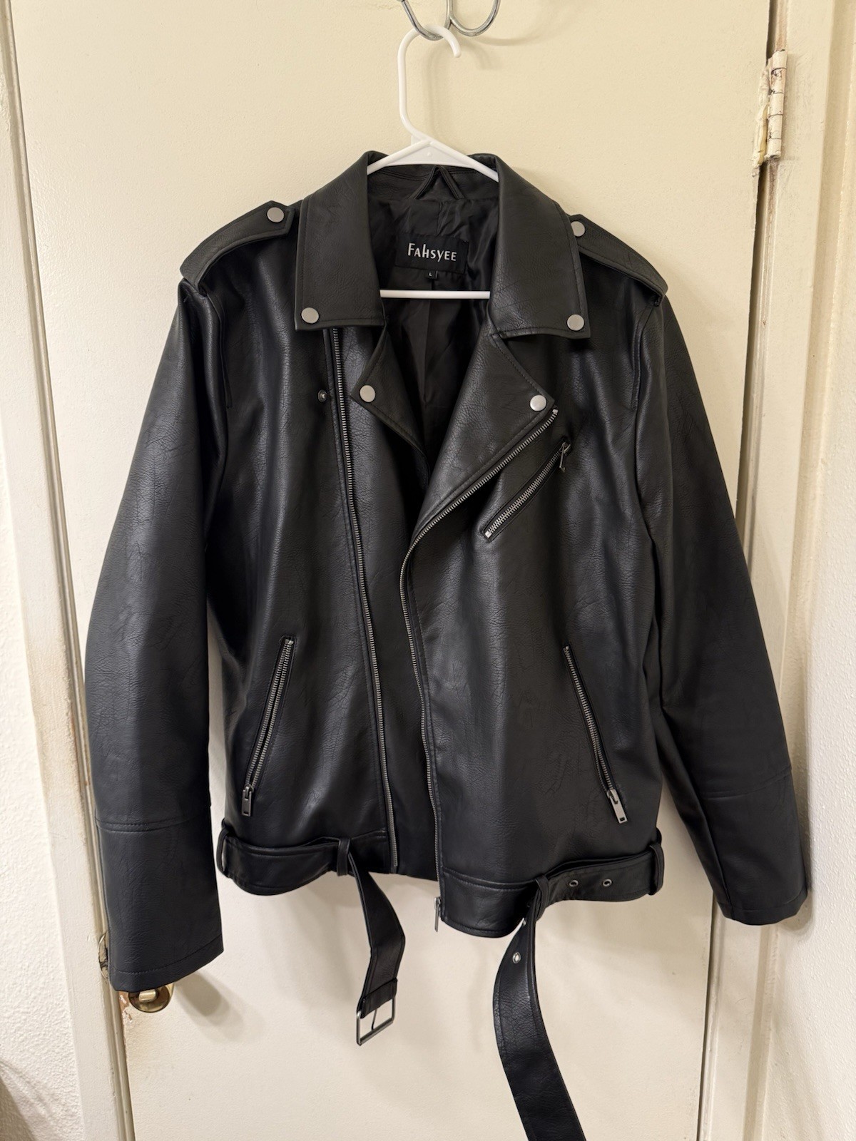 Faux Leather Jacket Men Large - image 1
