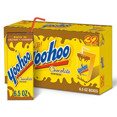 Yoo-hoo Chocolate Drink, 6.5 fl oz boxes, Fl Oz (Pack of 32), 