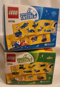 2 New LEGO Classic (1) Creativity Boxes Green 10708 & (1) Blue 10706 New In Box 