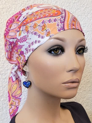 SOMMER KOPFTUCH CHEMO TUCH Mütze Turban Bandana sehr leicht Chemotuch Elsa NEU - Bild 1 von 4