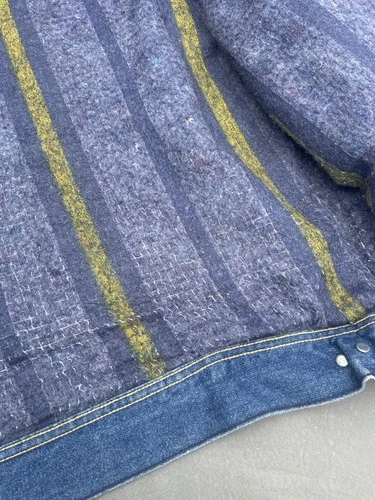 Vintage Lee Rider Blanket Lined Denim Jacket Mens 48L USA 100% Cotton Rancher image 9