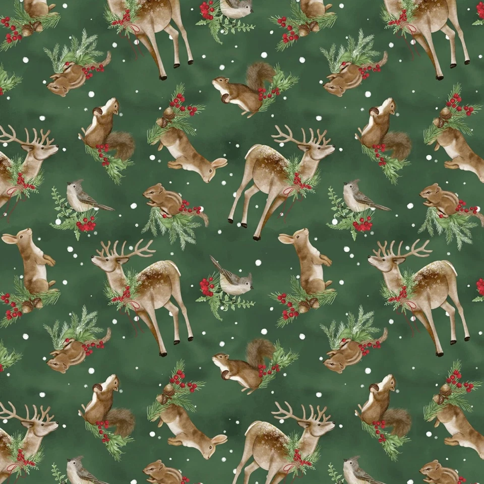 PLATINUM SO N SEWS Woodland Snowmen-Wilmington Prints-By The Yard